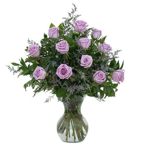 1 Dozen Premium Roses-Lavender 